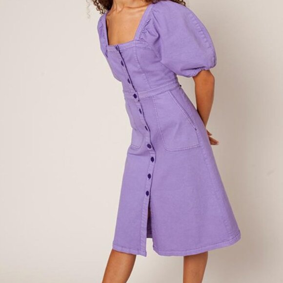 RACHEL ANTONOFF LILAC LULU STRECH DENIM DRESS SIZE 2 NEW NEVER WORN - Picture 1 of 6